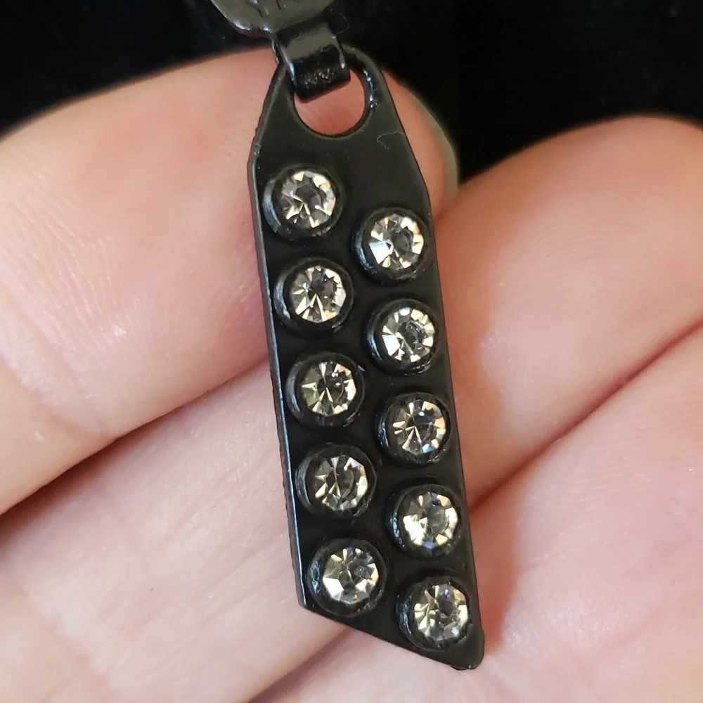 THE QUACKER FACTORY Black Velvet Rhinestone Jacket • Size Small - Picture 10 of 16